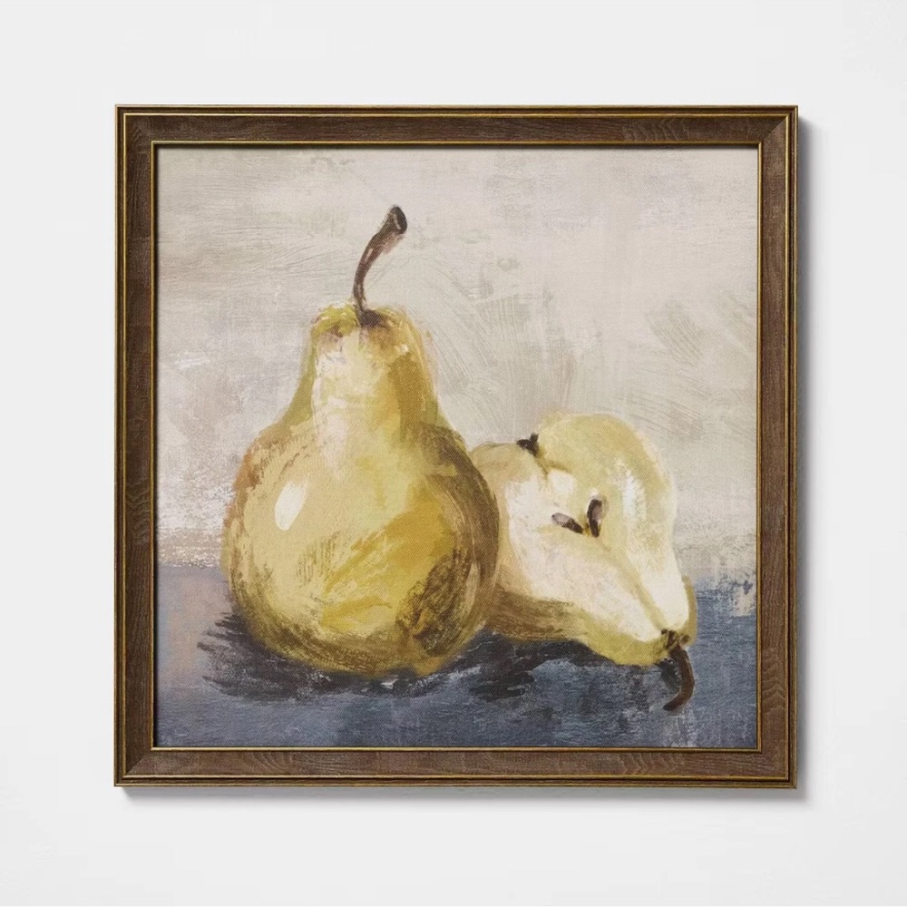 14"x14" Pear Still Life Wall Art - Threshold designed with Studio McGee NEW
